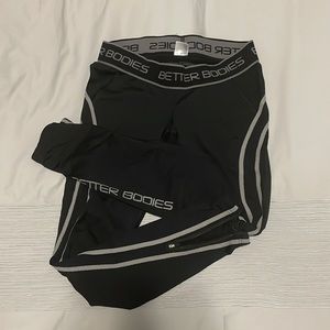 Low rise better bodies leggings zipper ankle